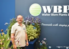 Een nieuwkomer dit jaar is Walter Blom Plants, veredelaar en vermeerderaar van een breed assortiment tuinplanten. Het bedrijf werk op verschillende productgroepen samen met Kolster. Op de foto eigenaar Stephen Page.